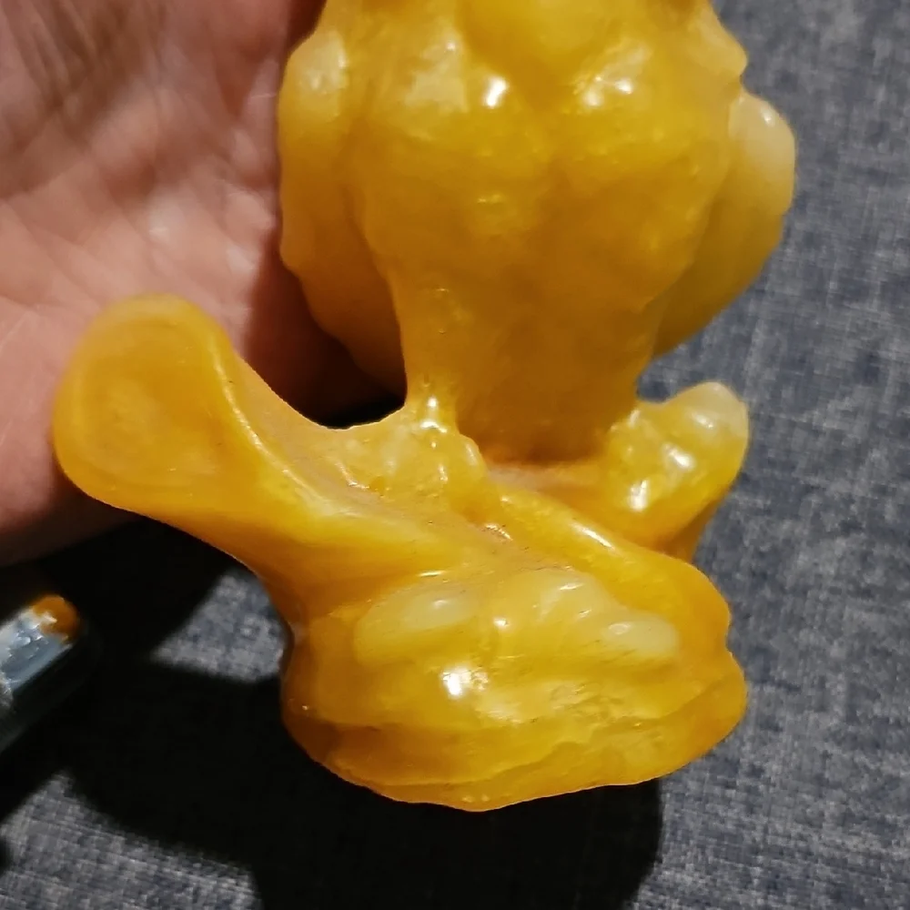 1970s Vintage Yellow Owl Candle With Eyes Never Used Home Decor Retro